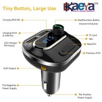 OkaeYa Bluetooth Car Kit MP3 Player, 5V/3.1A Dual USB Ports Car Charger